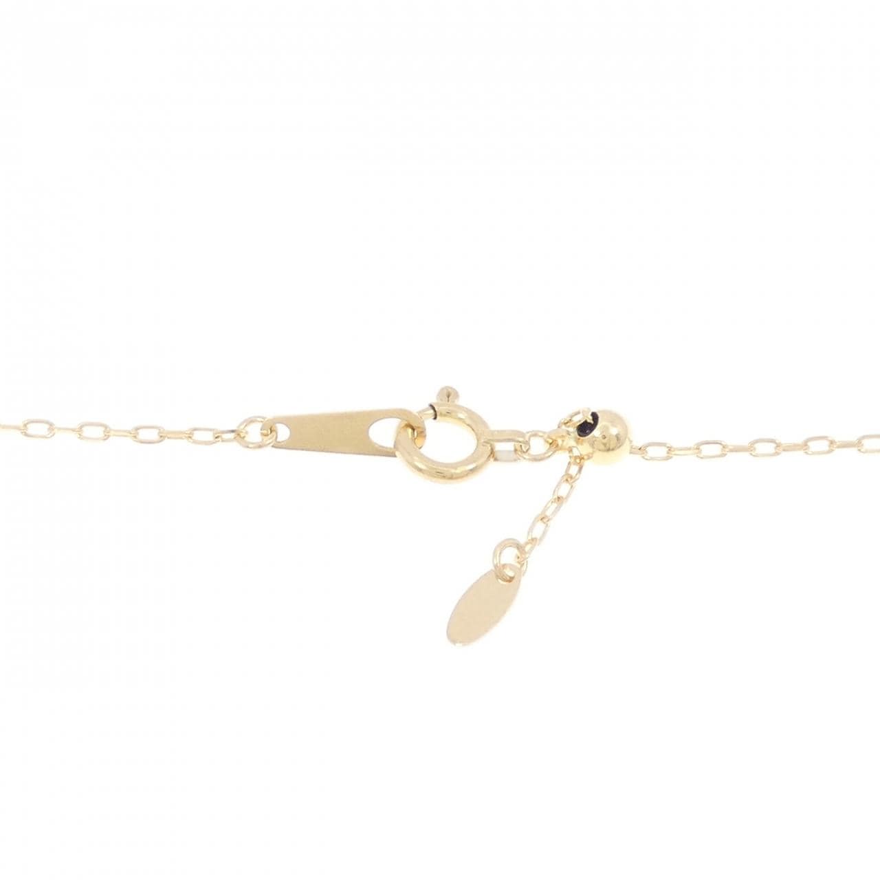 K18YG フラワー ダイヤモンド ネックレス 0.08CT