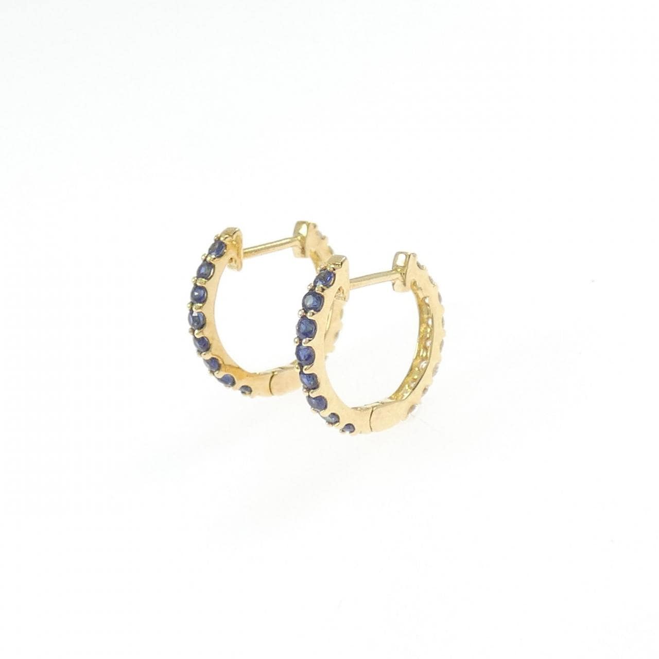 【新品】K18YG藍寶石耳環