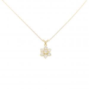 K18YG フラワー ダイヤモンド ネックレス 0.50CT