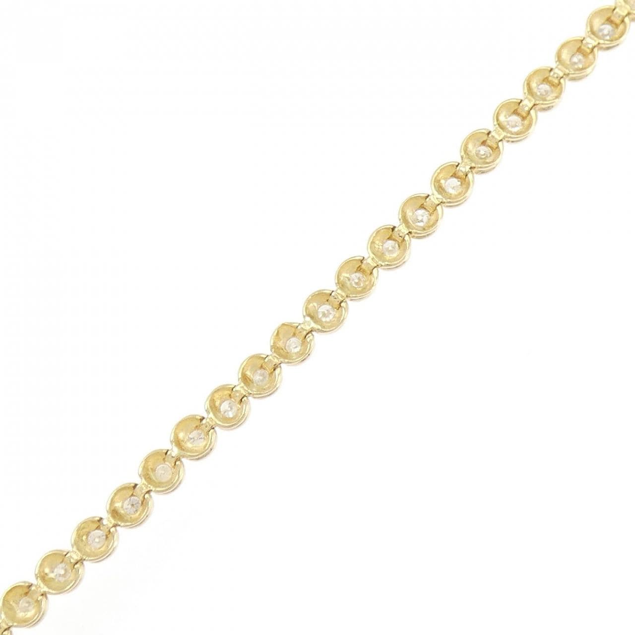 K18YG/K18WG ダイヤモンド ブレスレット 1.00CT
