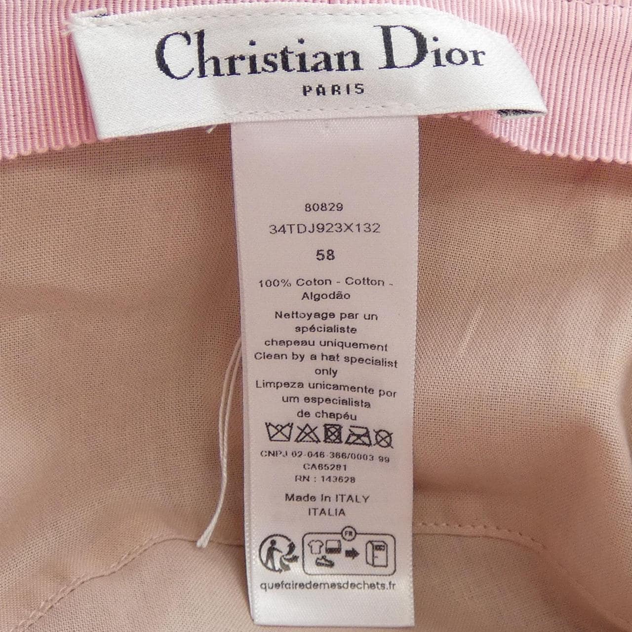 クリスチャンディオール CHRISTIAN DIOR 34TDJ923X132 ハット
