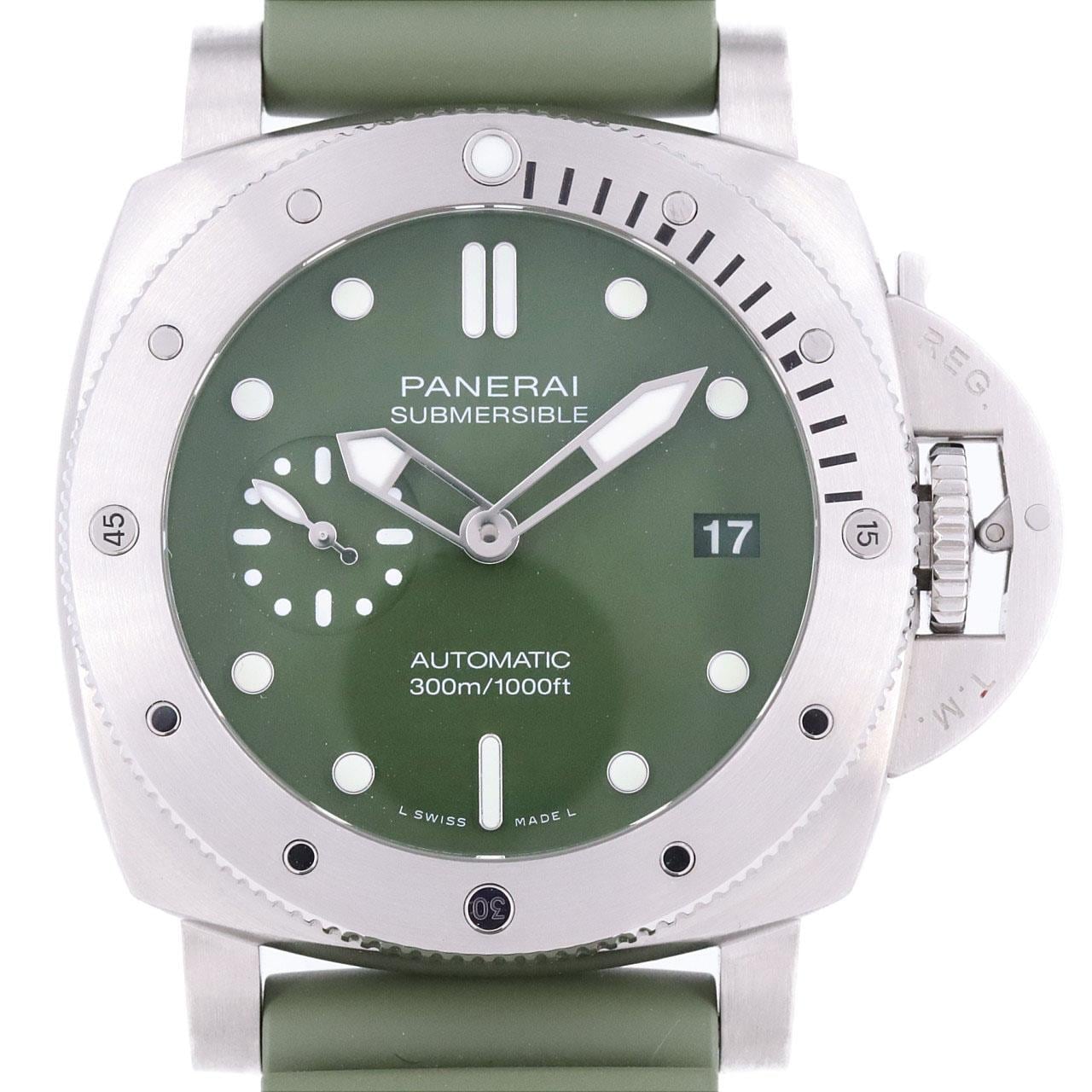 パネライ サブマーシブルベルデミリターレ PAM01055 SS 自動巻