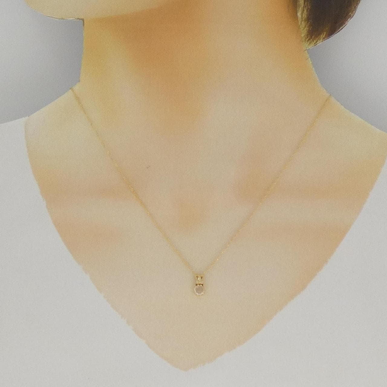 K18YG ムーンストーン ネックレス