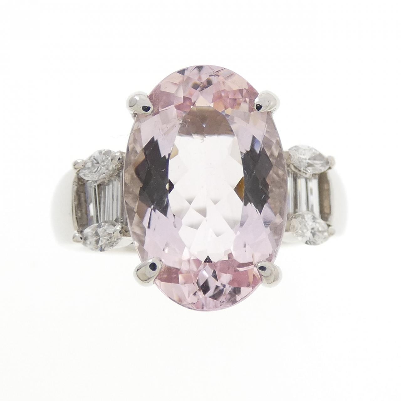 PT900 モルガナイト リング 4.496CT