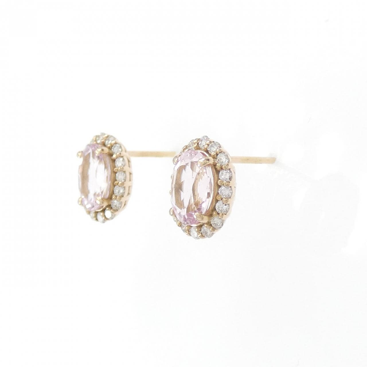 [BRAND NEW] K18PG Morganite Earrings 1.33CT