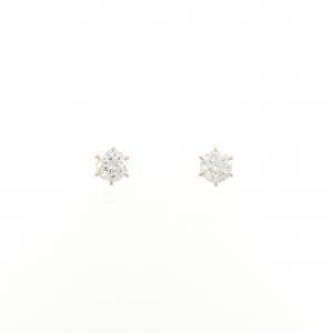 【リメイク】K18PG/ST ダイヤモンド ピアス 0.308CT 0.331CT H SI1 3EXT-EXT
