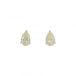 【リメイク】K18YG/ST ダイヤモンド ピアス 1.02CT 1.01CT M VS1 ペアシェイプ