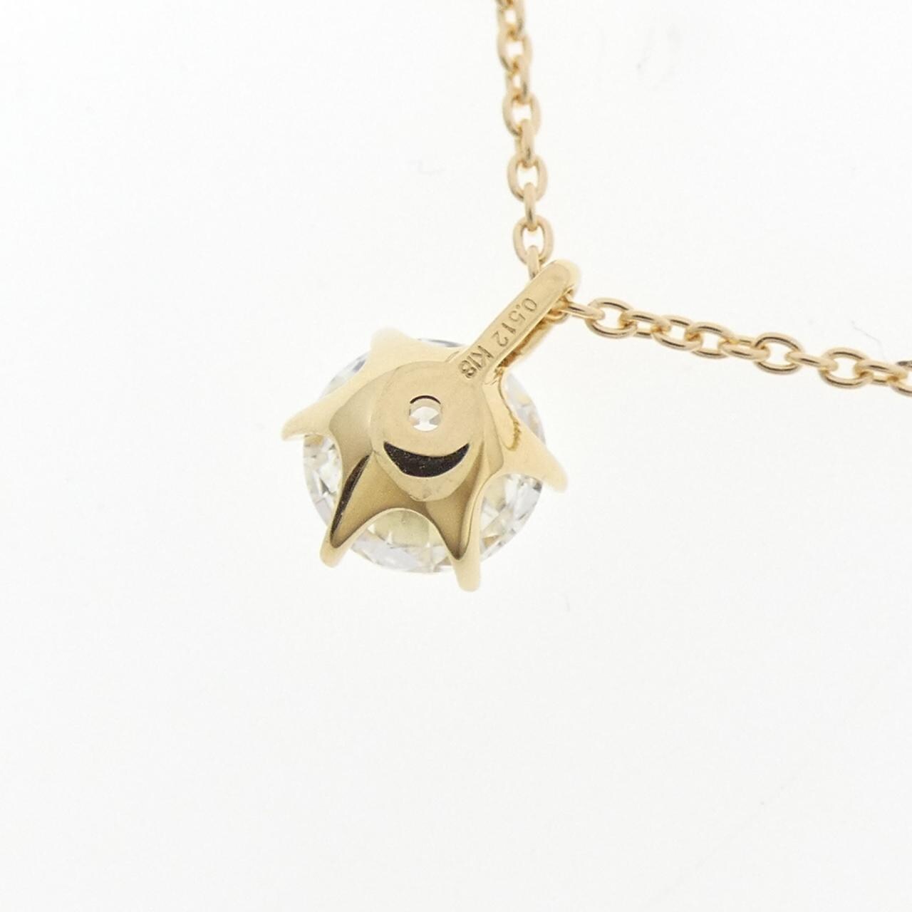 【リメイク】K18YG ダイヤモンド ネックレス 0.512CT G SI1 3EXT H&C