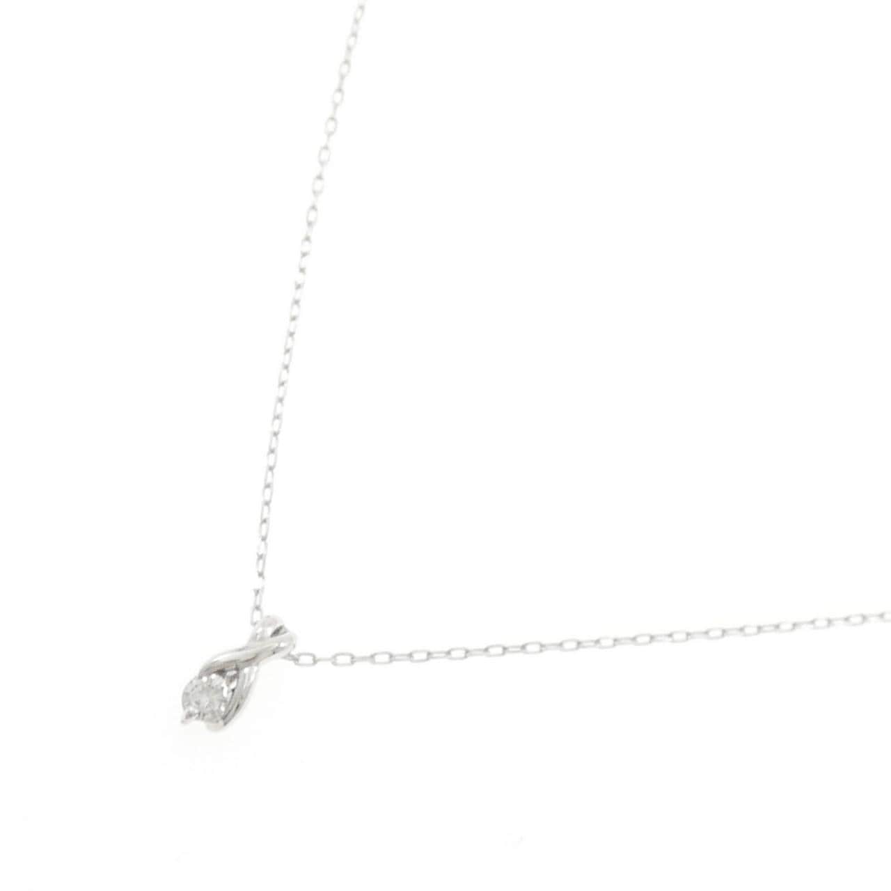 K18WG ダイヤモンド ネックレス 0.12CT
