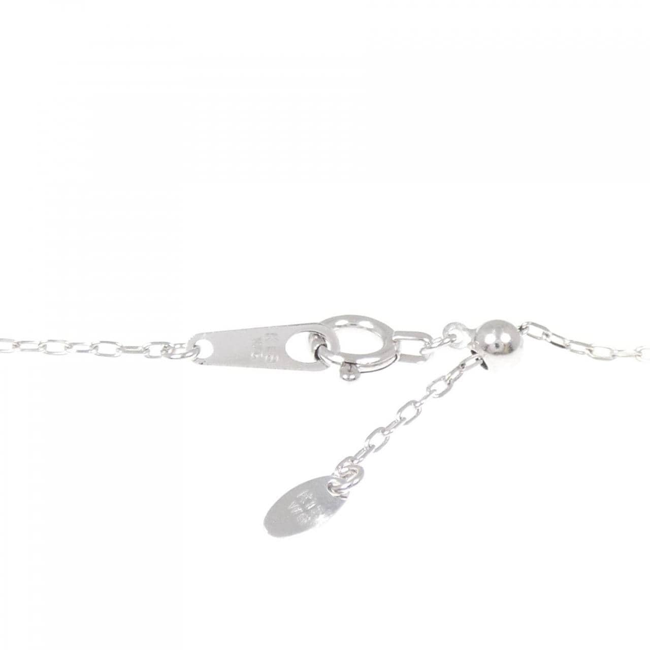 K18WG ソリティア ダイヤモンド ネックレス 0.14CT