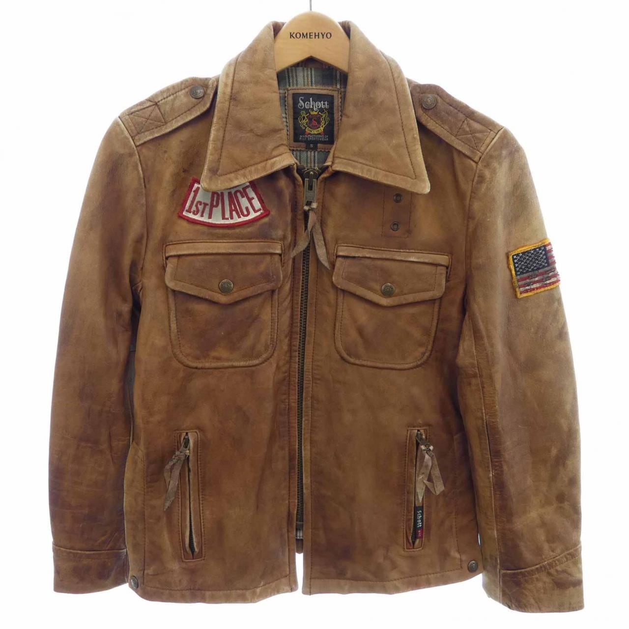 射擊SCHOTT皮夾克