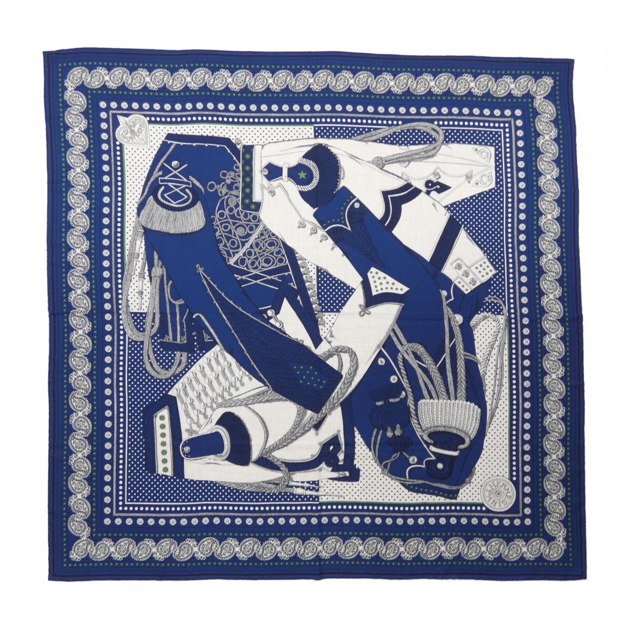 エルメス HERMES ZOUAVES ET DRAGONS BANDANA H244048S カレジェアン140 ショール