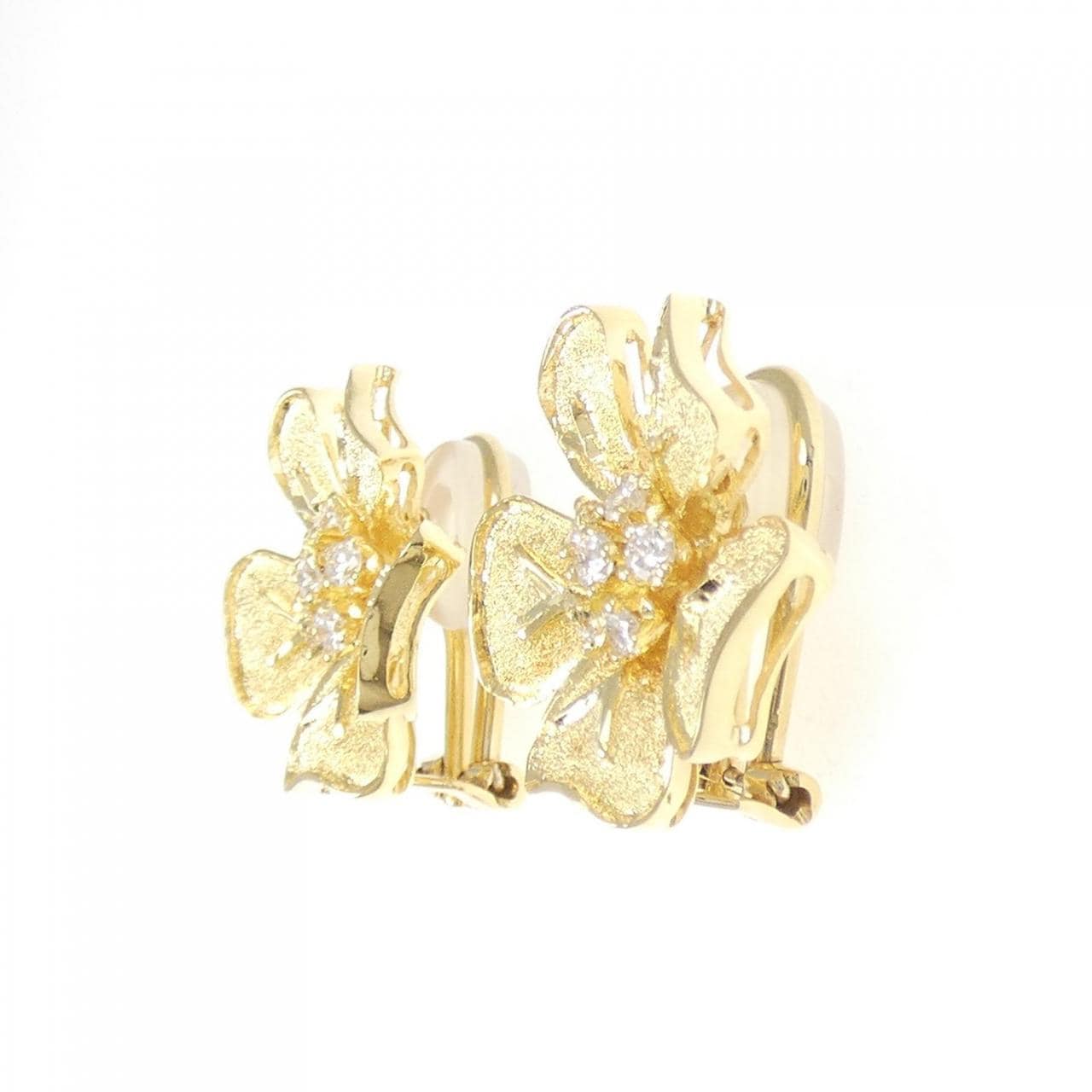 トレベール フラワー ダイヤモンド イヤリング