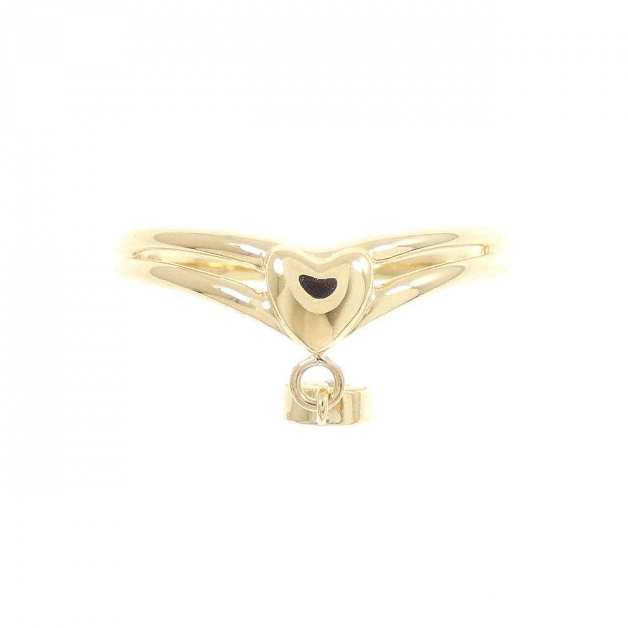 K18YG ハート ダイヤモンド リング 0.10CT