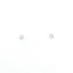PT900 ソリティア ダイヤモンド ピアス 0.10CT