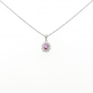PT/PT850 ルビー ネックレス 0.47CT