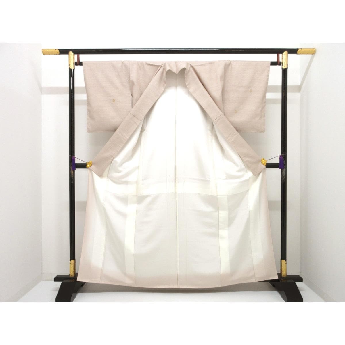 【未使用品】訪問着　紬織　友禅金彩加工