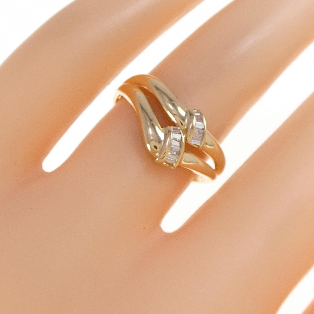 K18YG ダイヤモンド リング 0.12CT