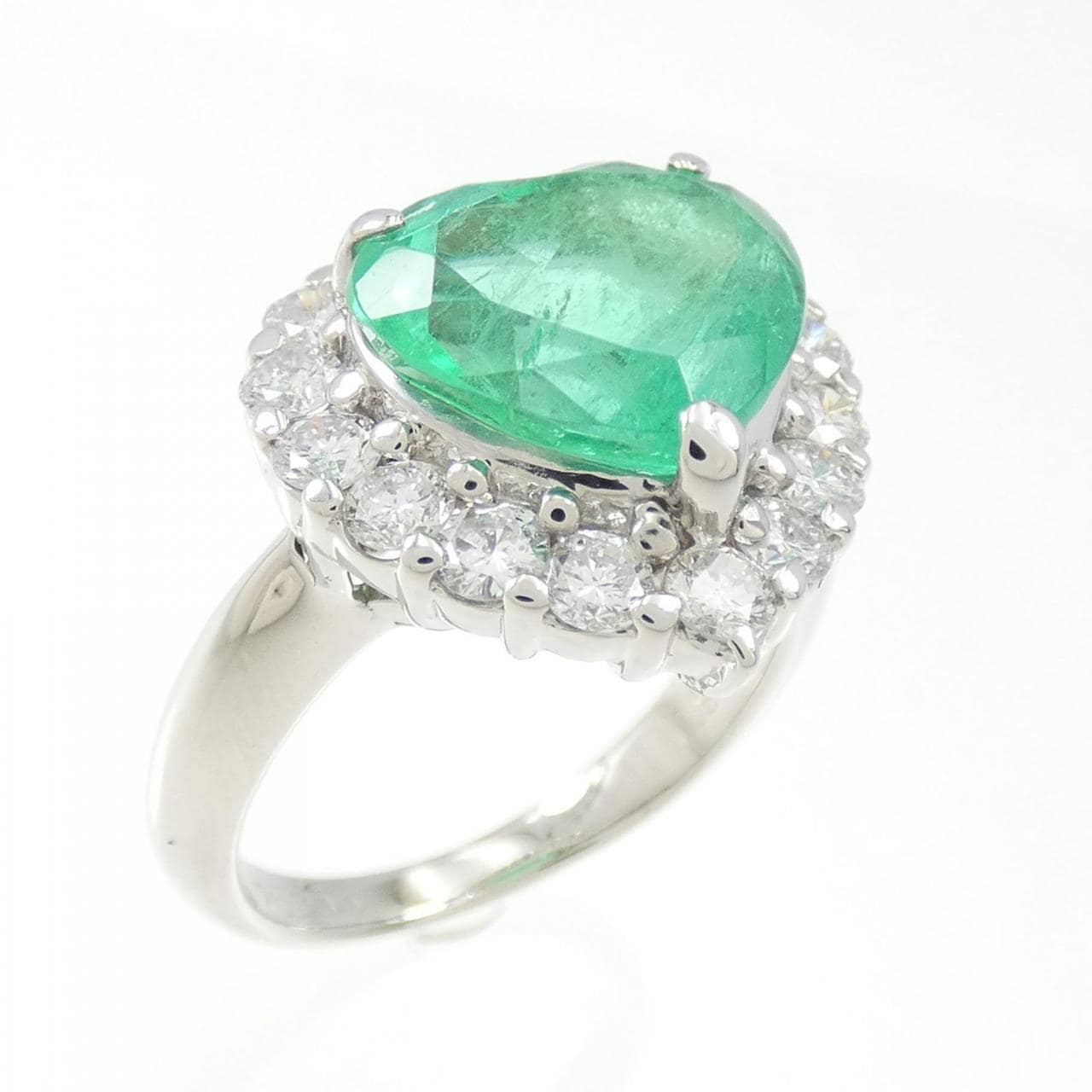 PT Heart Emerald Ring 3.63CT