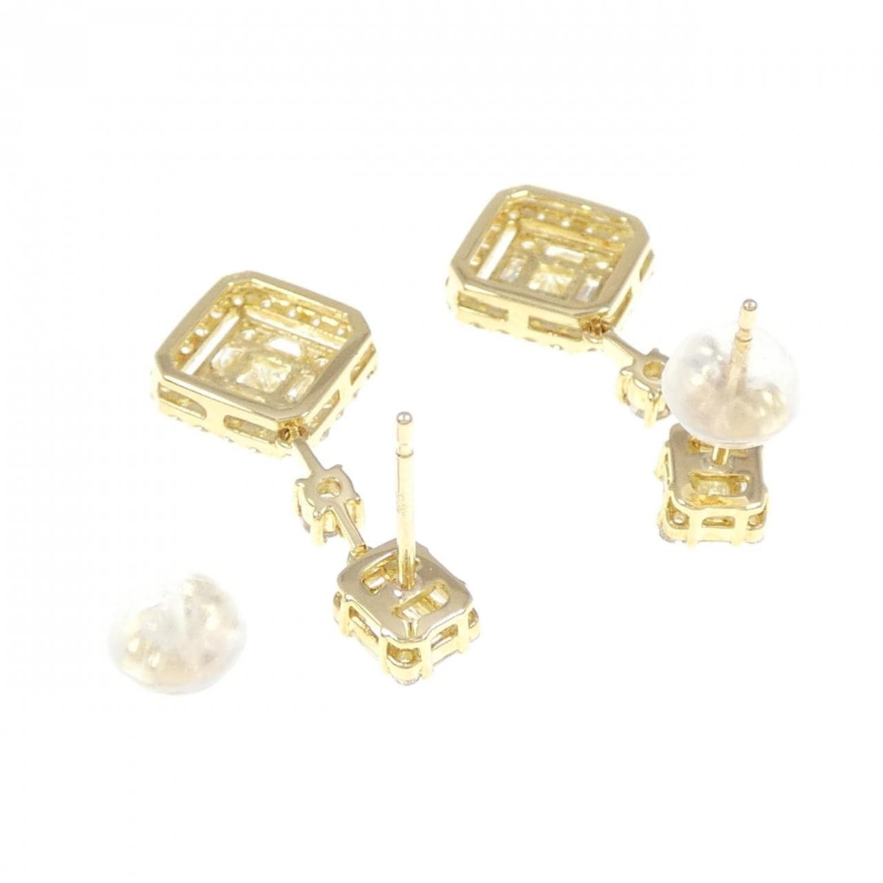 [BRAND NEW] K18YG Diamond earrings 1.00CT