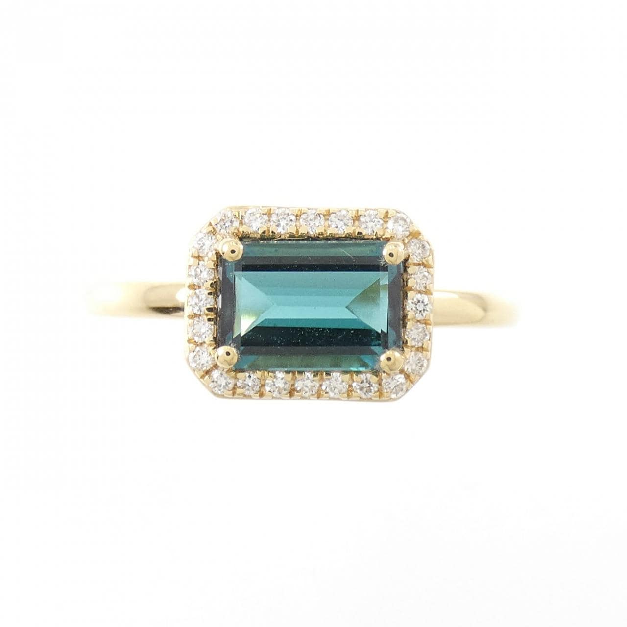 【新品】K18YG トルマリン リング 0.89CT