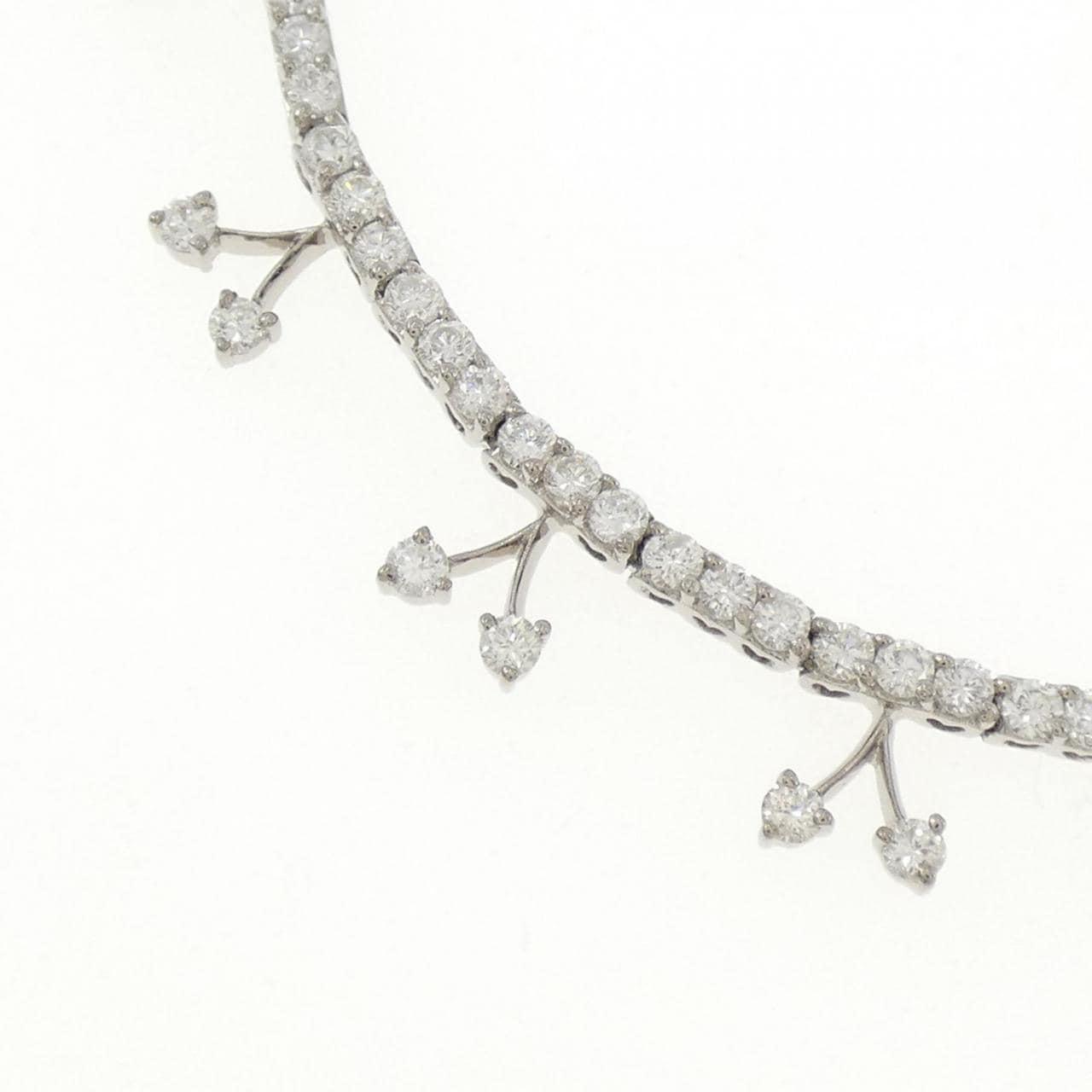 K18WG ダイヤモンド ネックレス 2.46CT