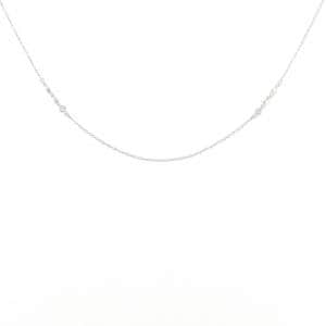K18WG ダイヤモンド ネックレス 0.10CT