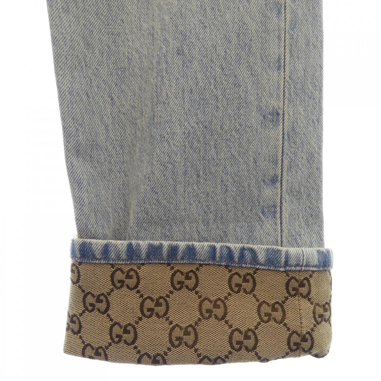 グッチ GUCCI GGターンアップウォッシュドデニムパンツ　GGパターン 774078 XDCTN ジーンズ