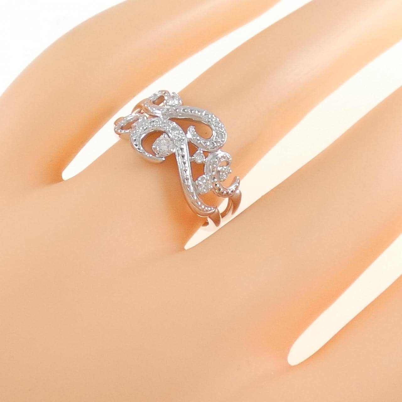 K18WG ダイヤモンド リング 0.17CT