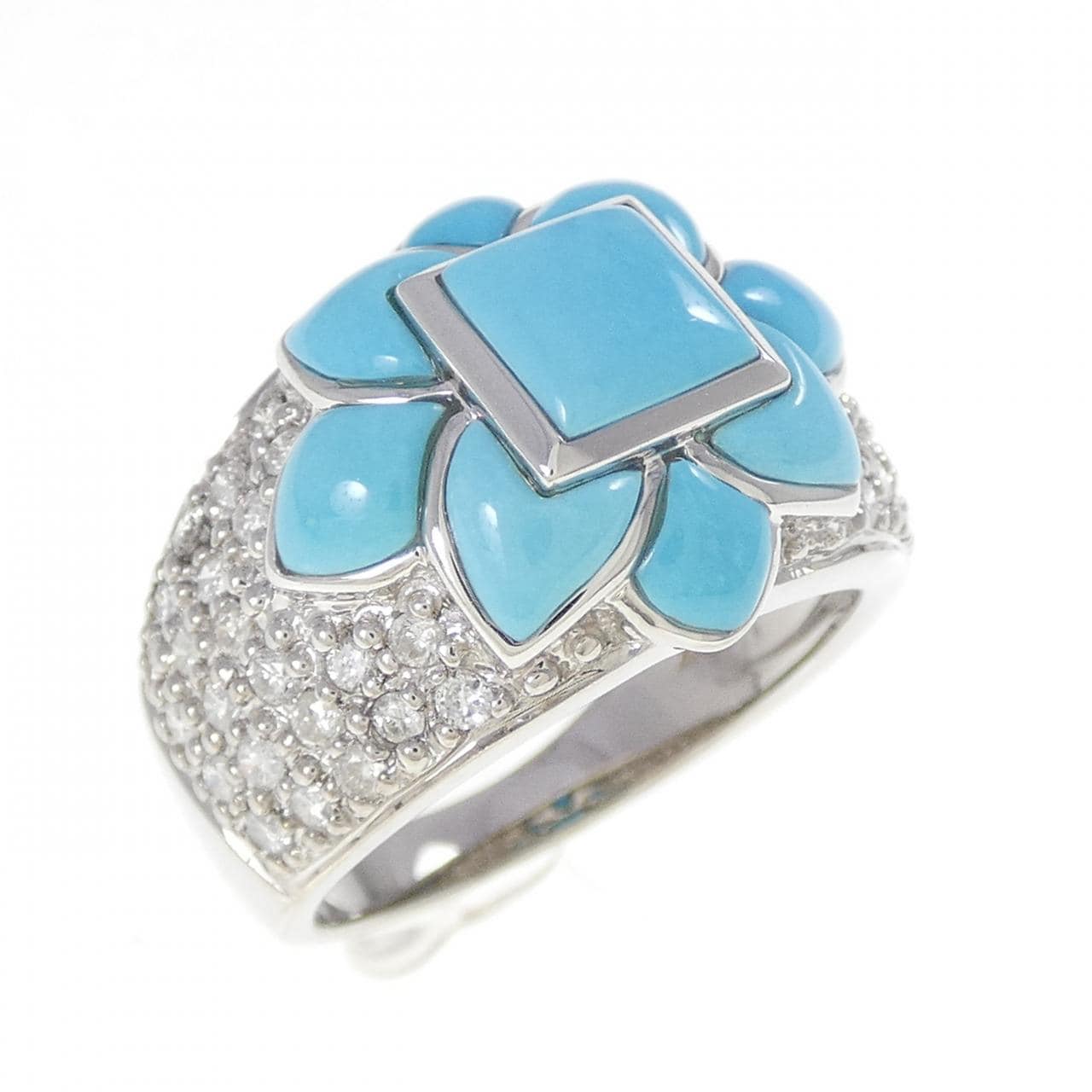 K18WG ターコイズ リング