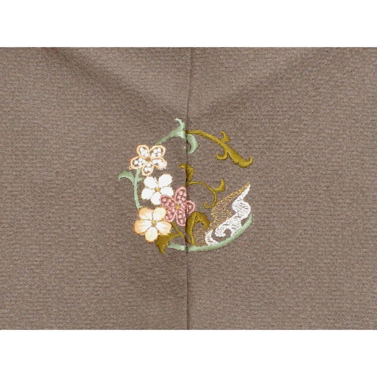 訪問着　刺繍加工　ボカシ染　花紋　身幅Ｌ寸