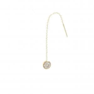 【新品】K18YG ダイヤモンド ピアス 0.31CT 片耳