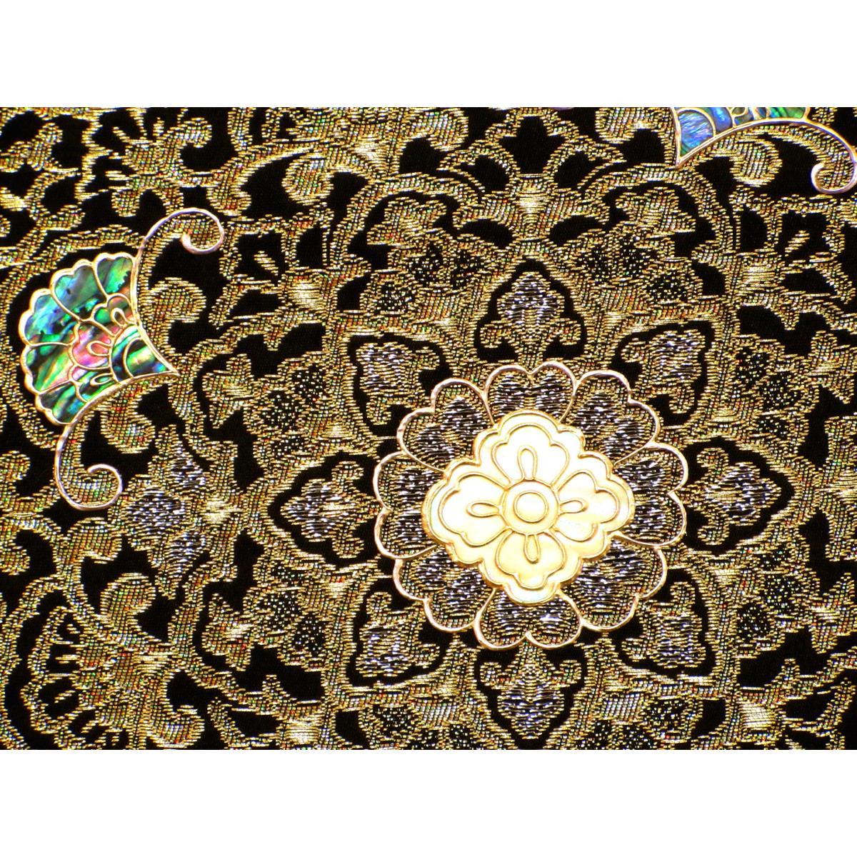 袋帯　螺鈿加工