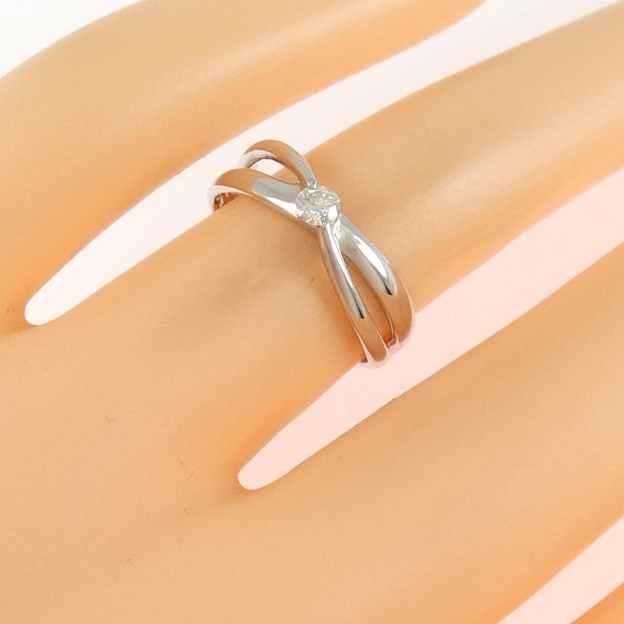 PT900 ソリティア ダイヤモンド リング 0.10CT