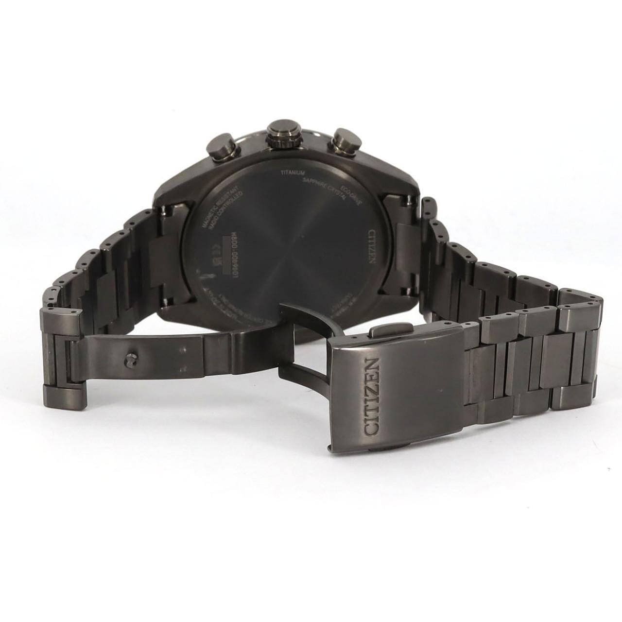 シチズン アテッサ 電波時計 H800-00D9D01/AT8294-59E TI ソーラークォーツ