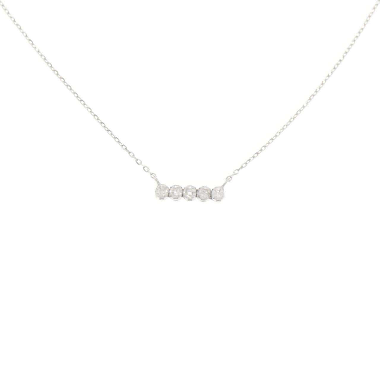 K18WG ダイヤモンド ネックレス 0.10CT