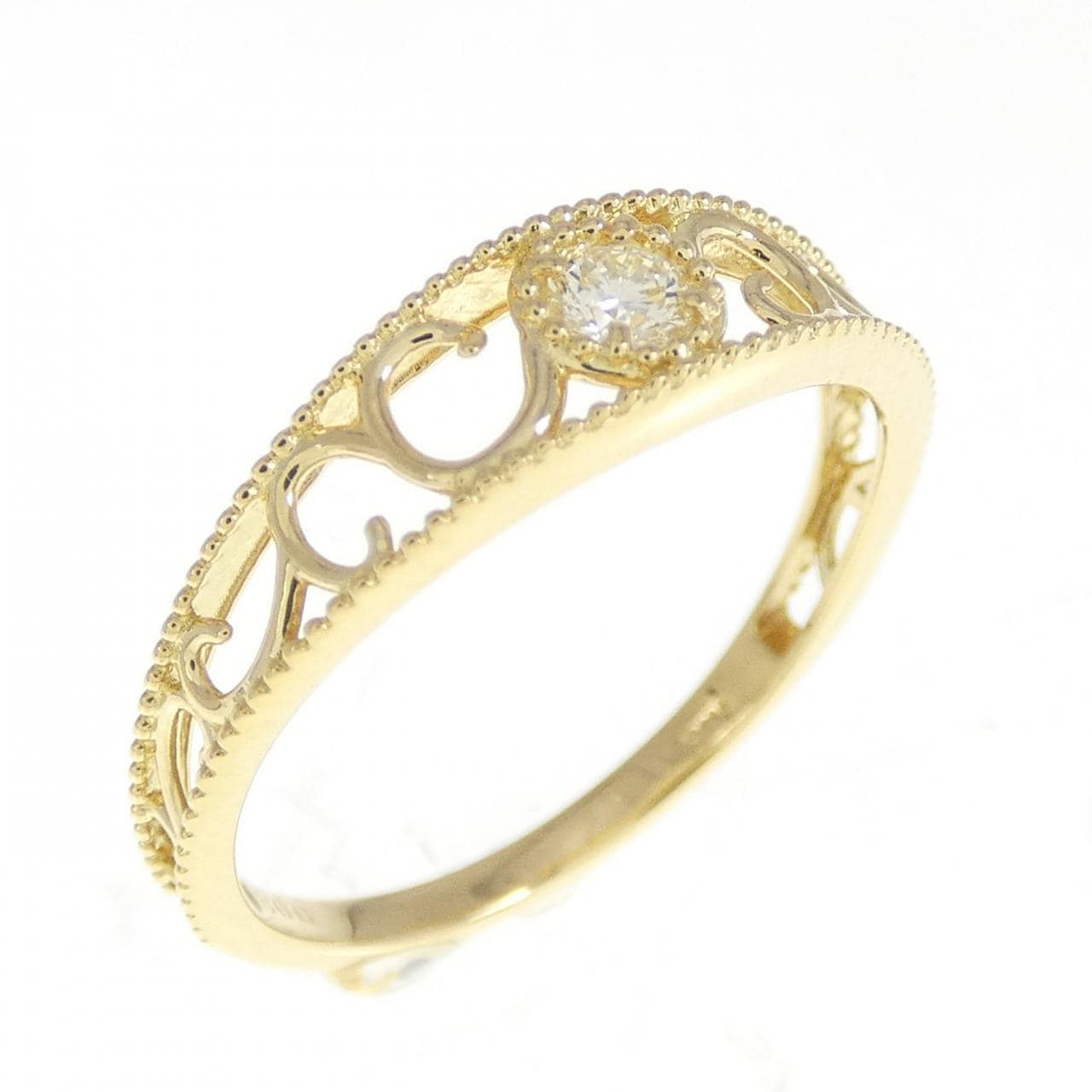 K18YG ダイヤモンド リング 0.08CT