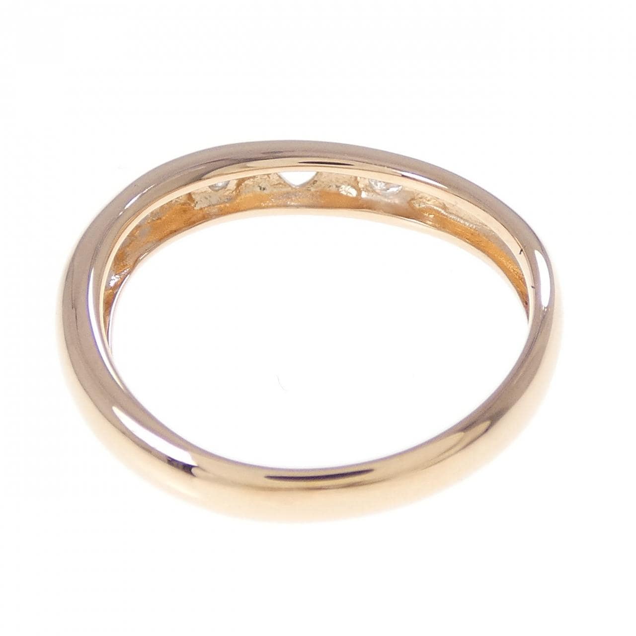 K18PG ハート ダイヤモンド リング