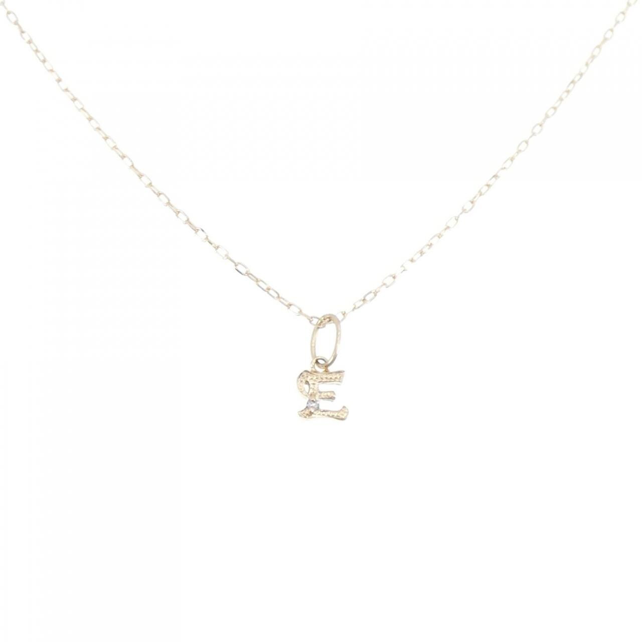 コメ兵｜K18YG イニシャルE ダイヤモンド ネックレス 0.01CT