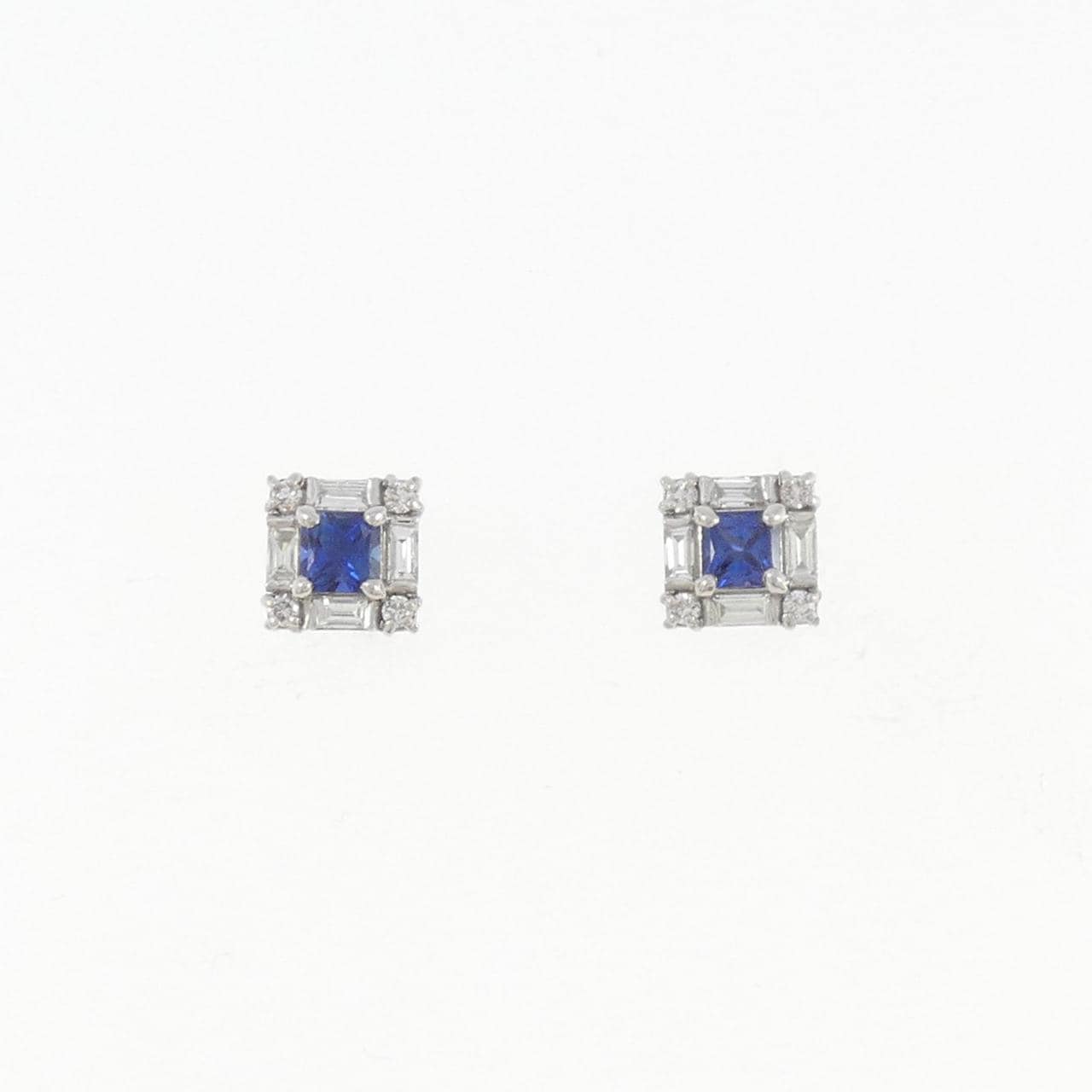 【新品】PT サファイヤ ピアス 0.29CT