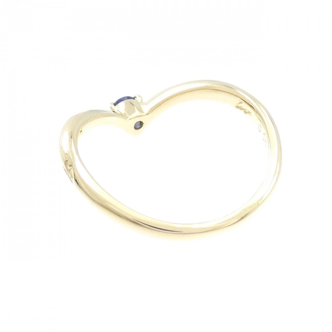 750YG サファイヤ リング 0.15CT