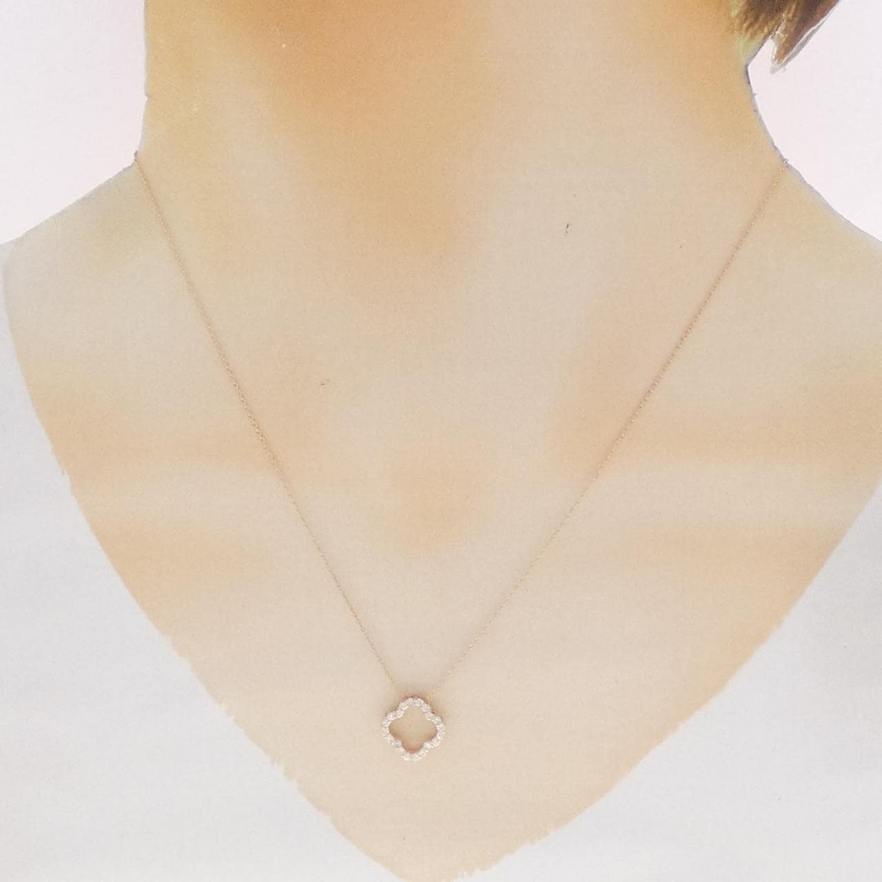 K18PG ダイヤモンド ネックレス 0.20CT