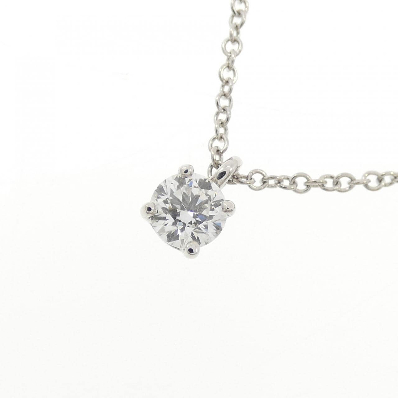 ティファニー ソリティア ネックレス 0.22CT F VVS2 3EXT