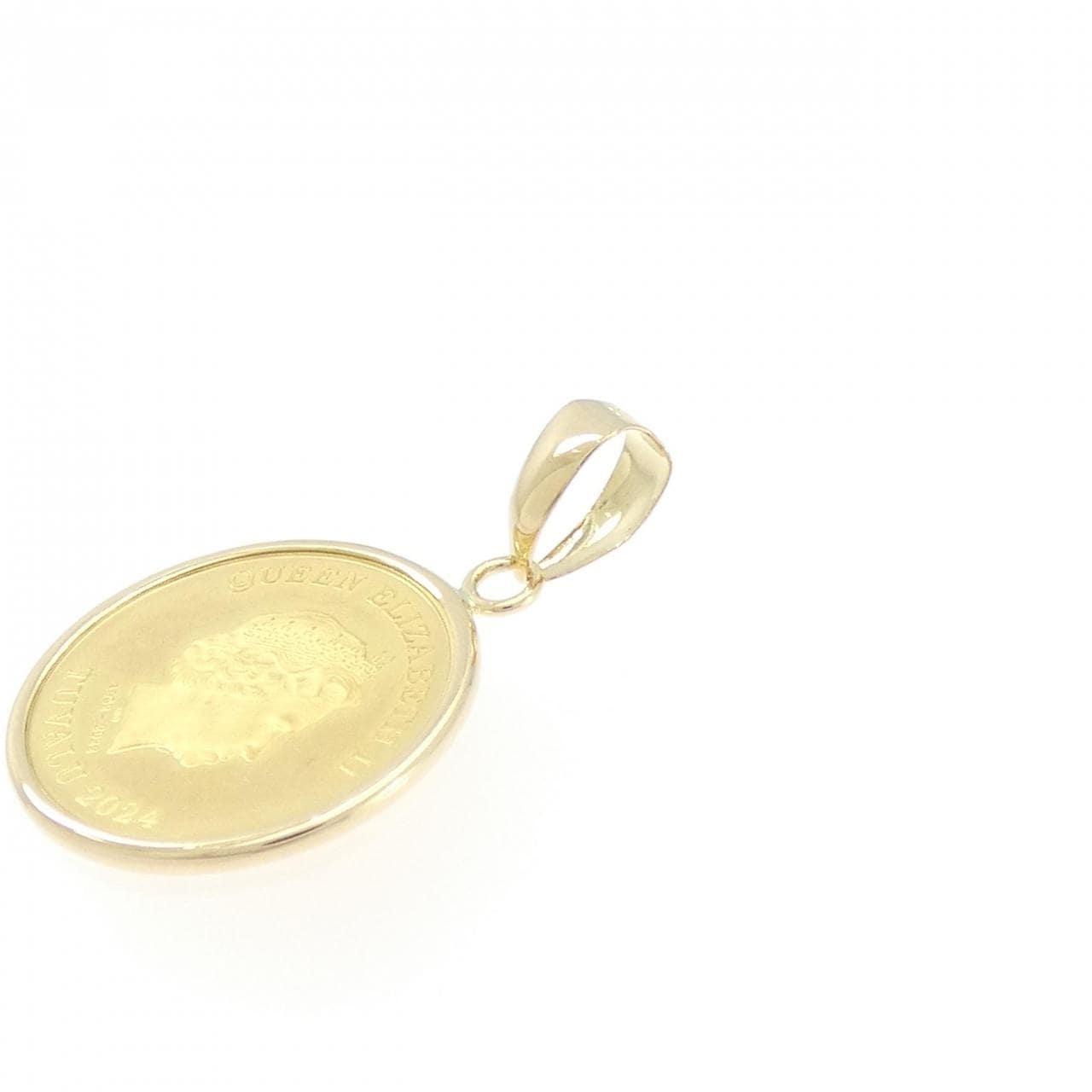 K18YG(枠) コイン ペンダント