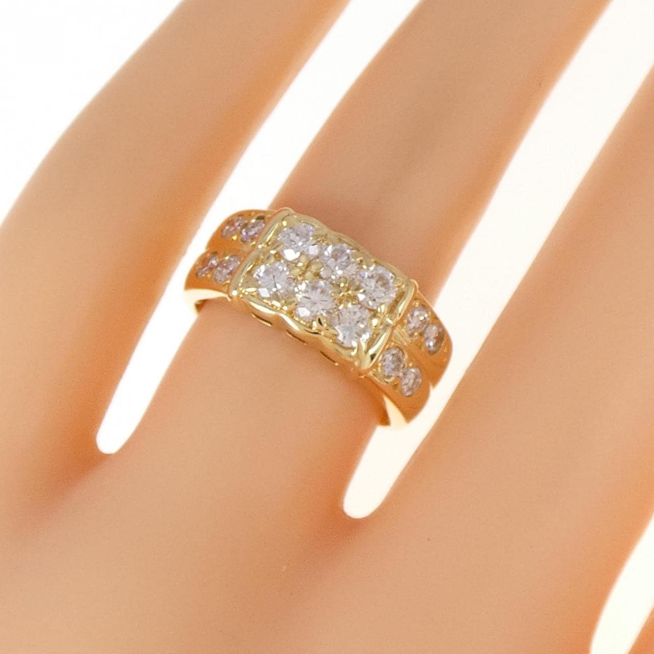 K18YG ダイヤモンド リング 1.10CT
