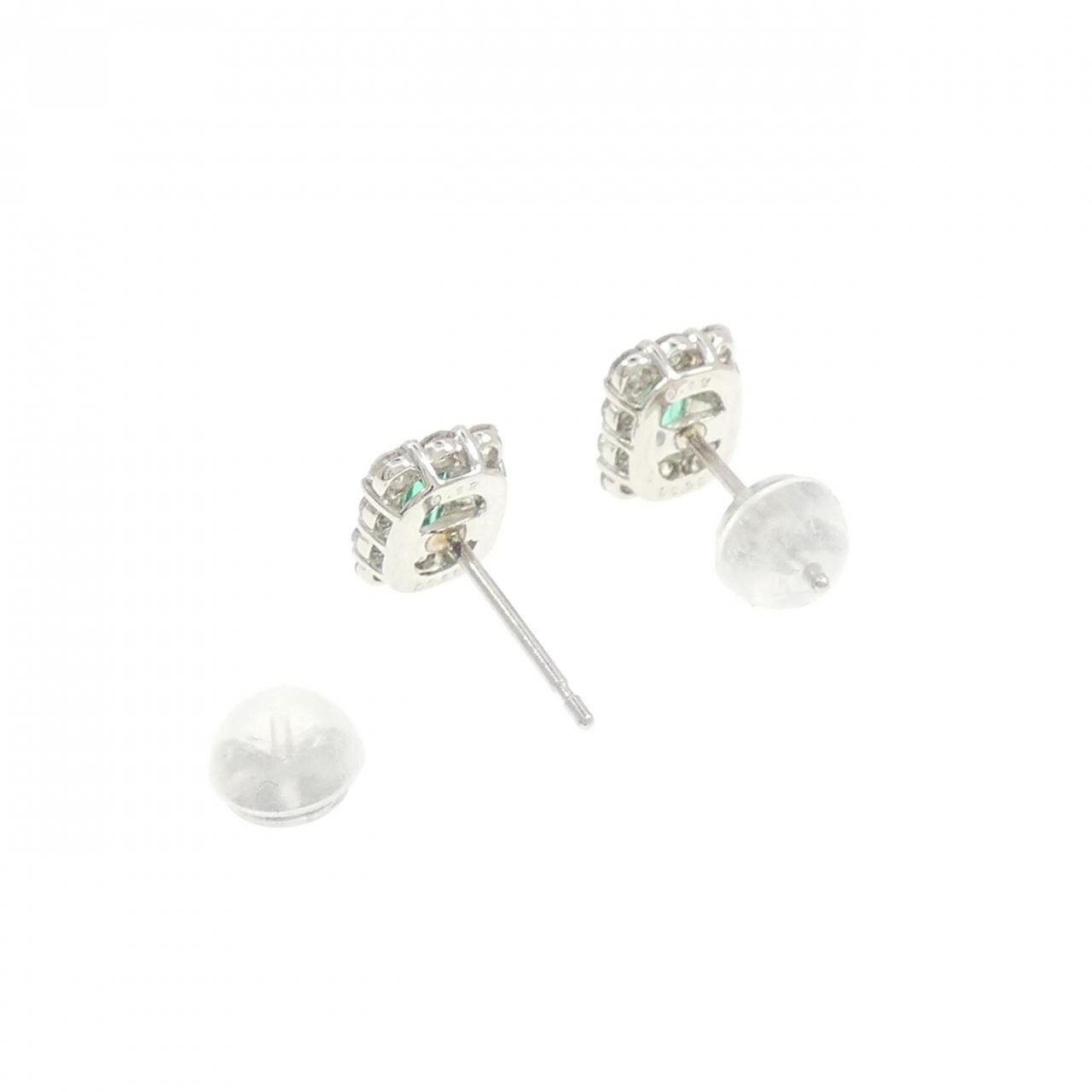 【新品】PT900 エメラルド ピアス 0.24CT