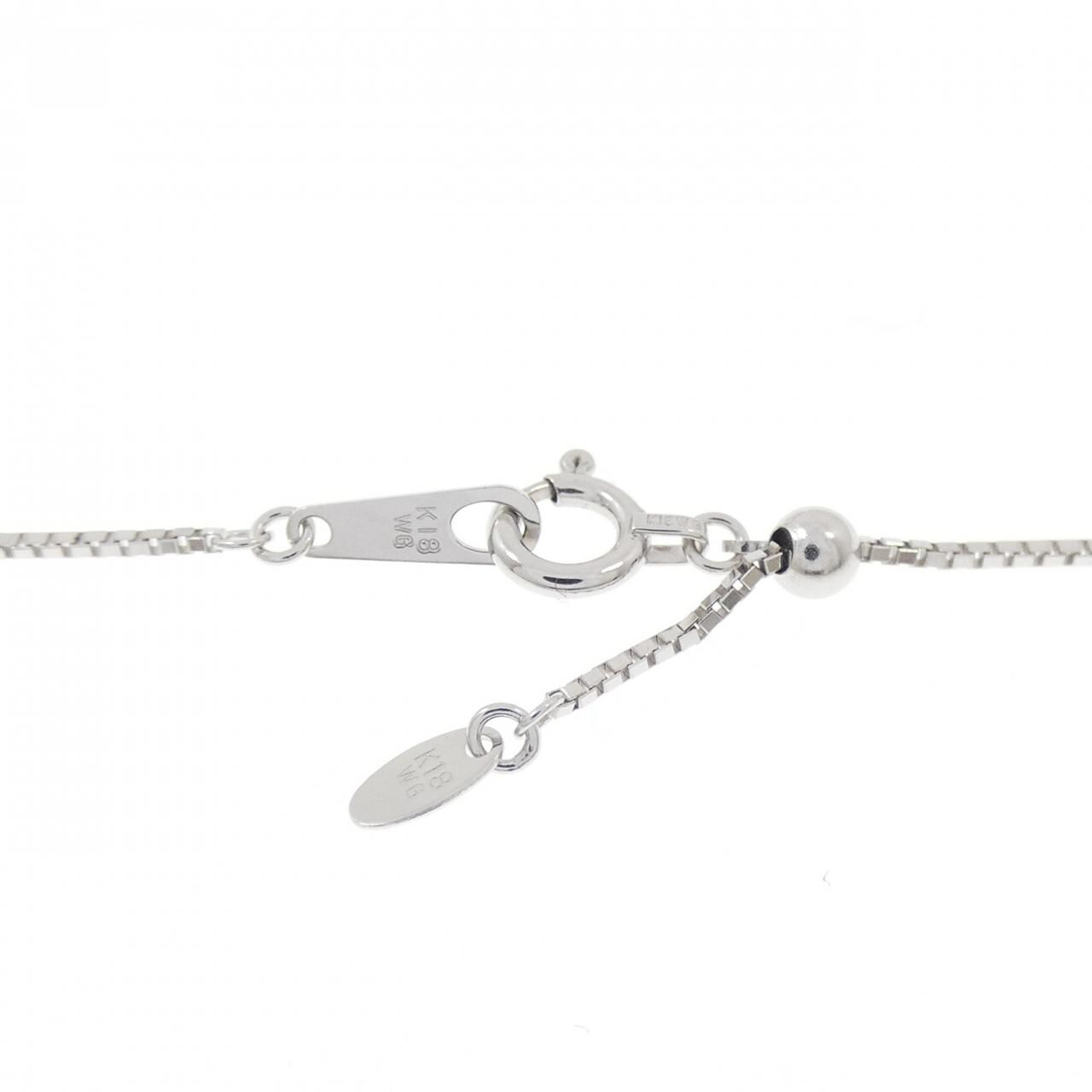 K18WG ダイヤモンド ネックレス 0.46CT