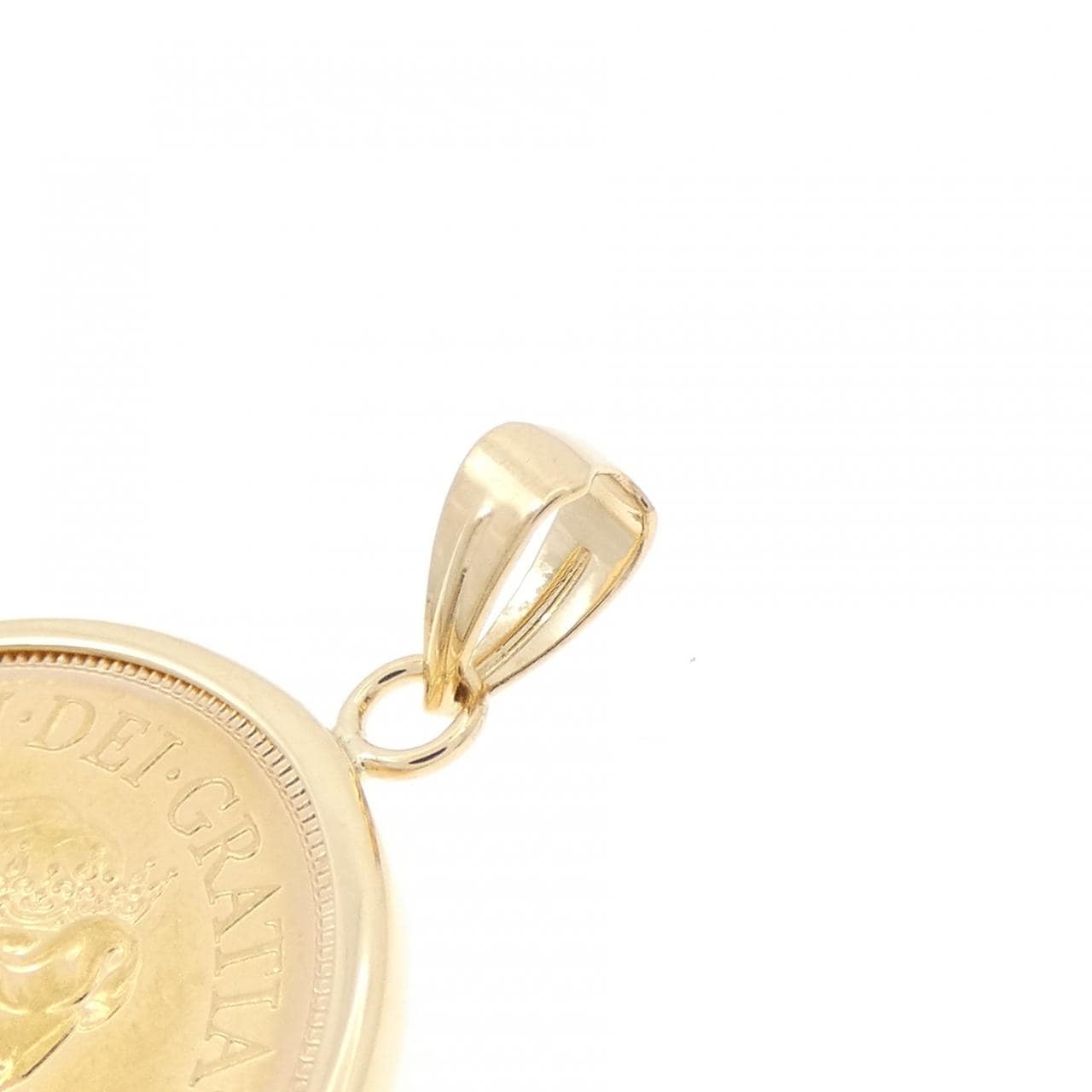 K18YG(枠) コイン ペンダント