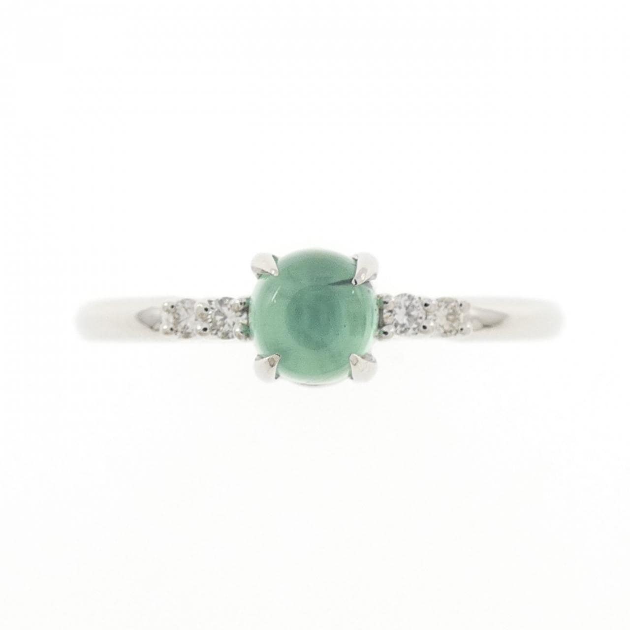 PT950 エメラルドキャッツアイ リング 0.50CT