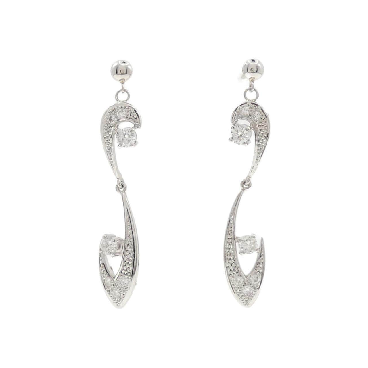 PT900 Diamond Earrings 0.58CT